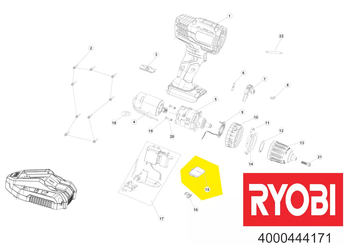 Curseur inverseur réf. 5131031244 Ryobi